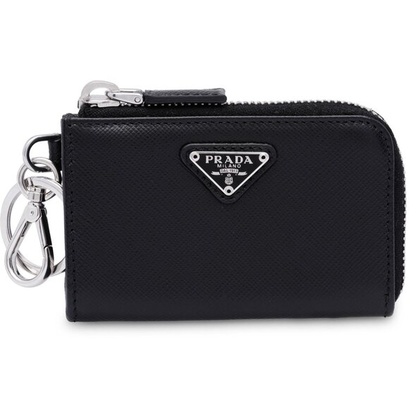 PRADA SAFFIANO POUCH KEY CHAIN - WALLET - CARD HOLDER - Picture 2 of 11